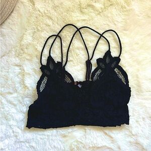 Free people black lace bra